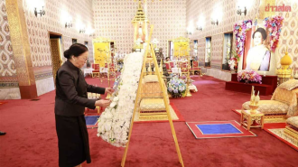 Vice President Lays Wreath and Pays Respects to Late Queen Mother of Thailand